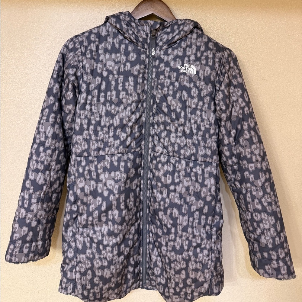 The North Face Gray and White Patterned Jacket